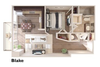 Blake - 1 Bedroom 1 Bath 21316 floor plan